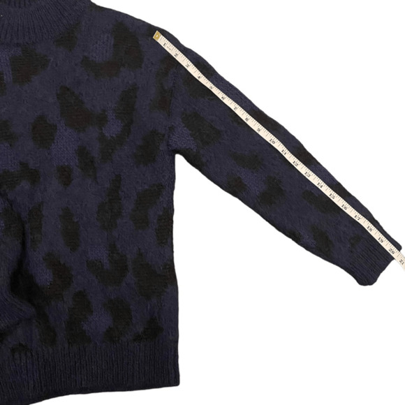 Kate Spade Wild Ones Purple Lepoard Alpaca and Wool Blend Sweater XXS - Picture 8 of 8